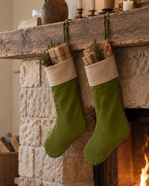 Chaussettes de Noël en lin