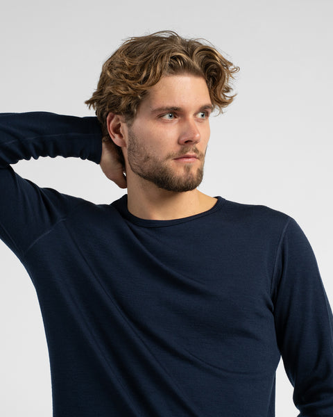 Men's 250 Thermal Long Sleeve Top Navy Blue