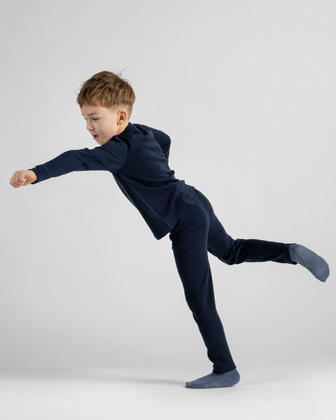 Kids' Midweight Merino Long Sleeve & Bottom 2-Piece Set