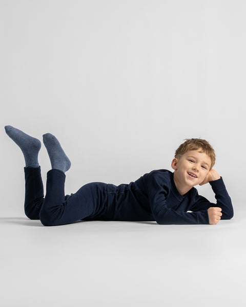 Kids' Midweight Merino Long Sleeve & Bottom 2-Piece Set