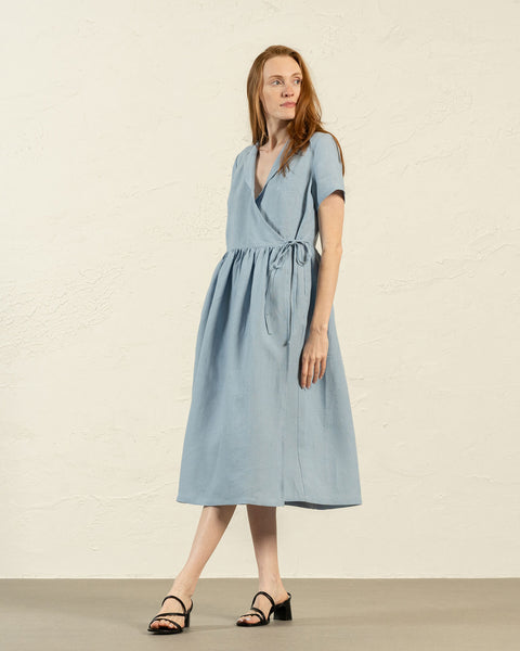 Collar Dress Phoebe in cloudy blue