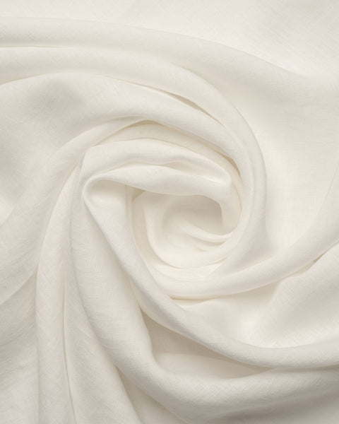 Linen Crop Top & Skirt 2-Piece in pure white