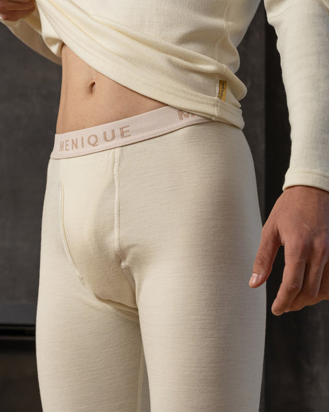 Men's Merino 250 Set of Long Sleeve & Bottom Rub Natural