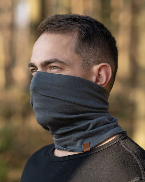 menique Unisex Merino Neck Gaiter Perfect Grey Color