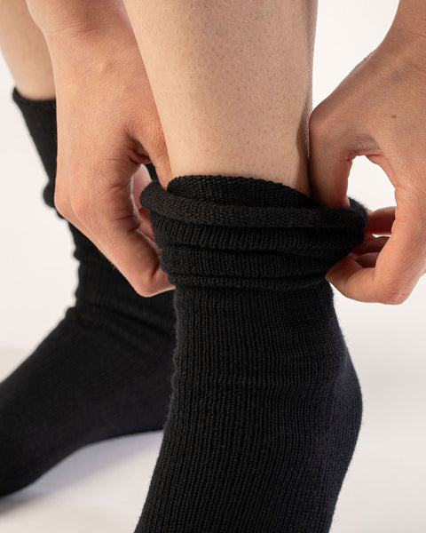 Women's Knit Socks Merino Black