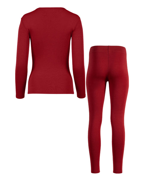 Women&#39;s 250 Long Sleeve &amp; Leggings 2-Piece Royal Cherry Back