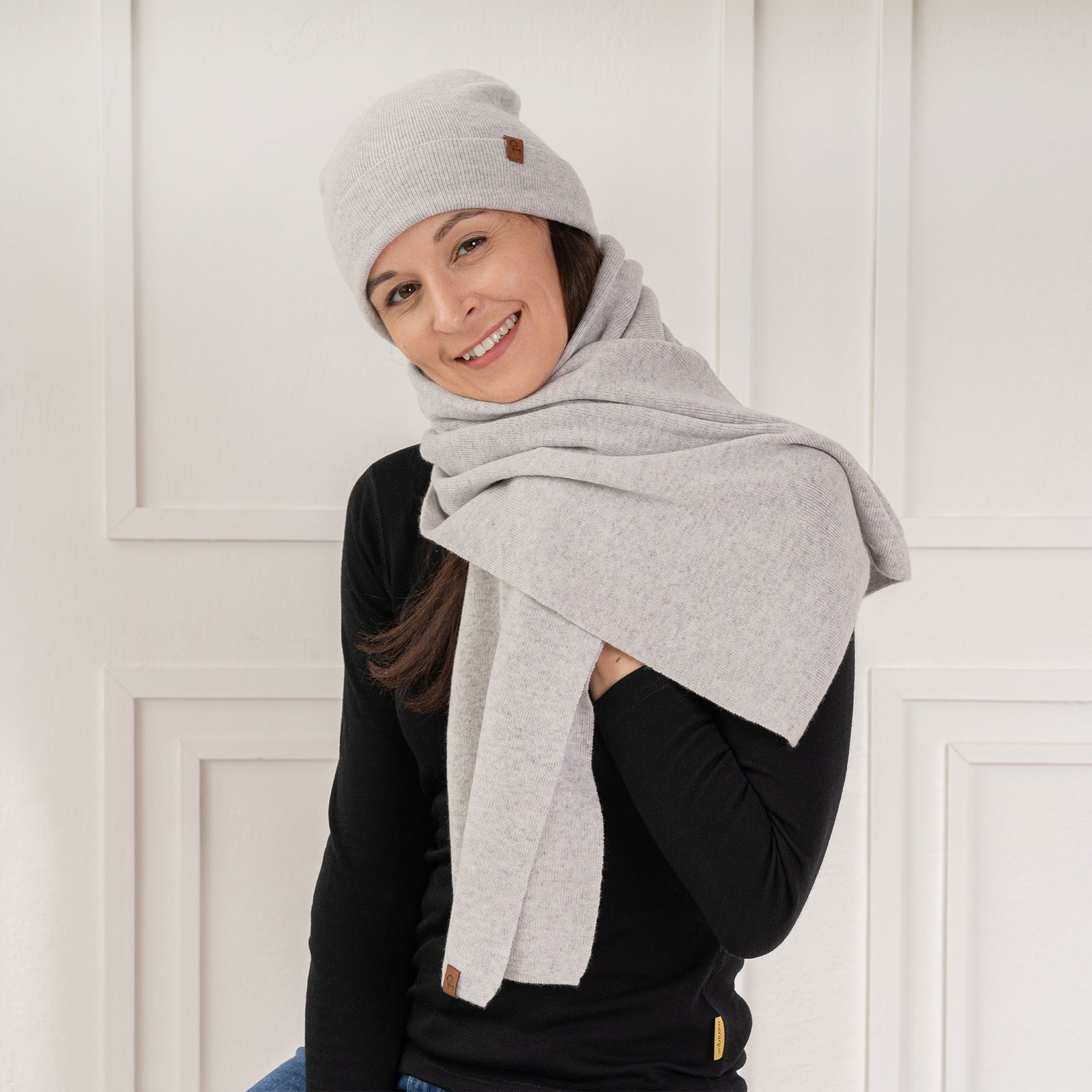 Women's Knit Scarf Merino & Cashmere