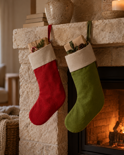 Chaussettes de Noël en lin