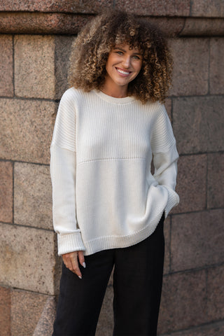 Women's Cotton Sweater Sonata - S/M / White