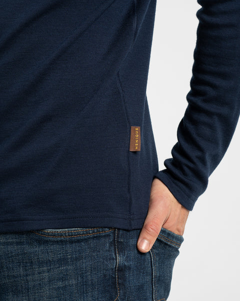 Haut thermique à manches longues pour homme 250 Bleu Marine
