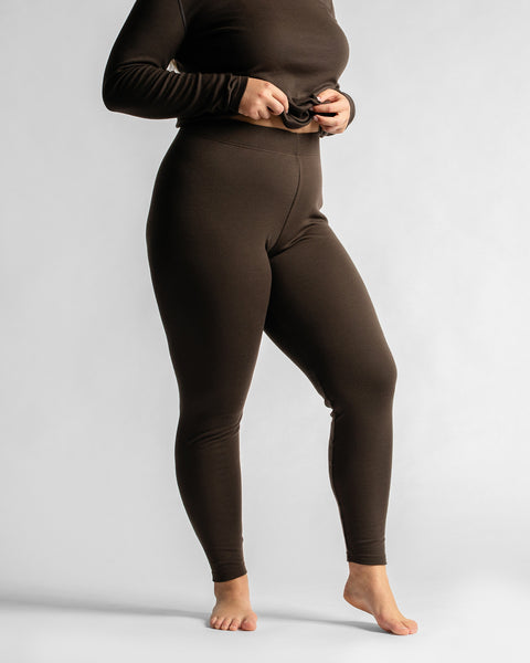 Legging 250 pour femme Marron chocolat