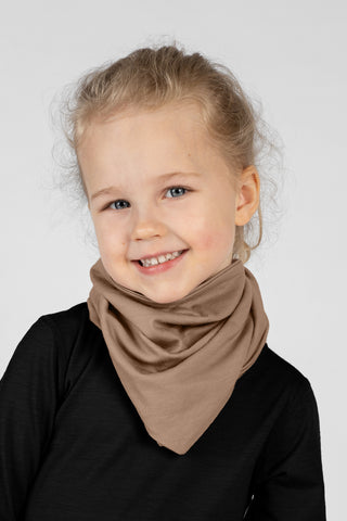 Kids' Merino Bandana Scarf & Neck Warmer - One Size / Beige