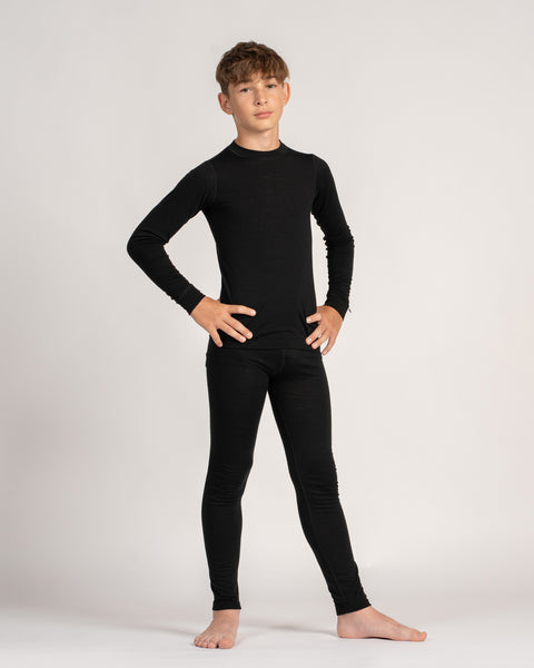 Kids&#39; 250 Thermal Long Sleeve Crew Black