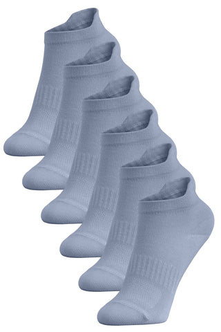 Kids' Breathable Cotton Socks 6-Pack - 3-4 Y / Dusty Blue
