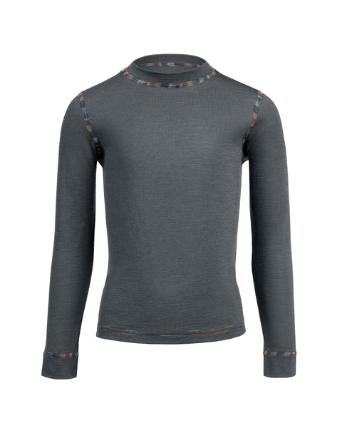 A product shot of merino wool long sleeve in perfect grey color.