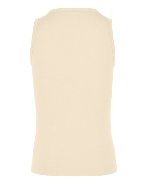 Kids 160 Merino Wool Sleeveless Top In The Color Natural