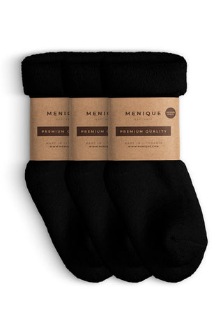Kids' Merino Sherpa Socks 3-Pack - 6-24 M / Black