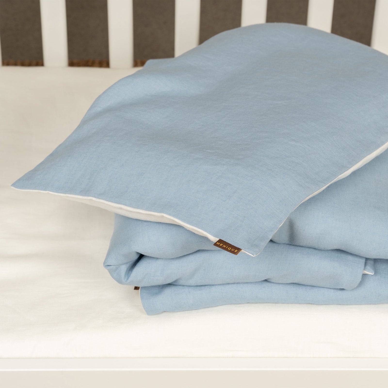Linen Kids' Pillowcase Leaf Dots