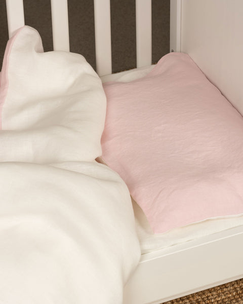 Linen Kids&#39; Pillowcase Dusty Pink