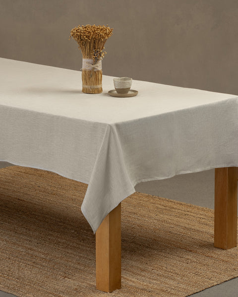 Linen Tablecloth Stone Green