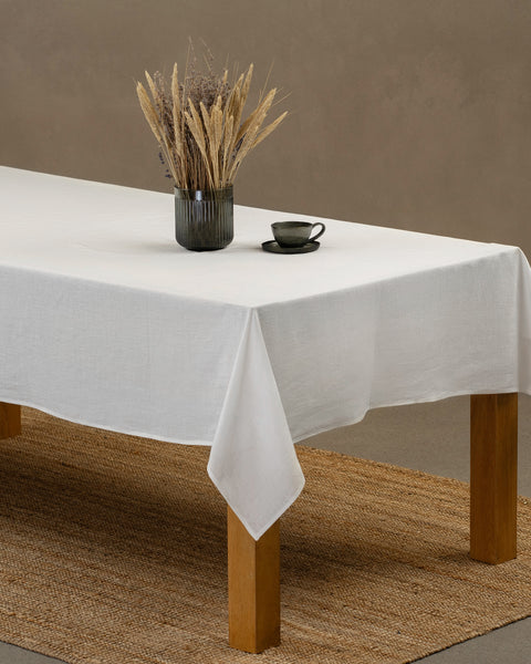 Linen Tablecloth Stone Green