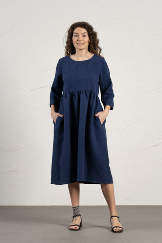Smock Dress Lucy Storm Blue - S / Storm Blue