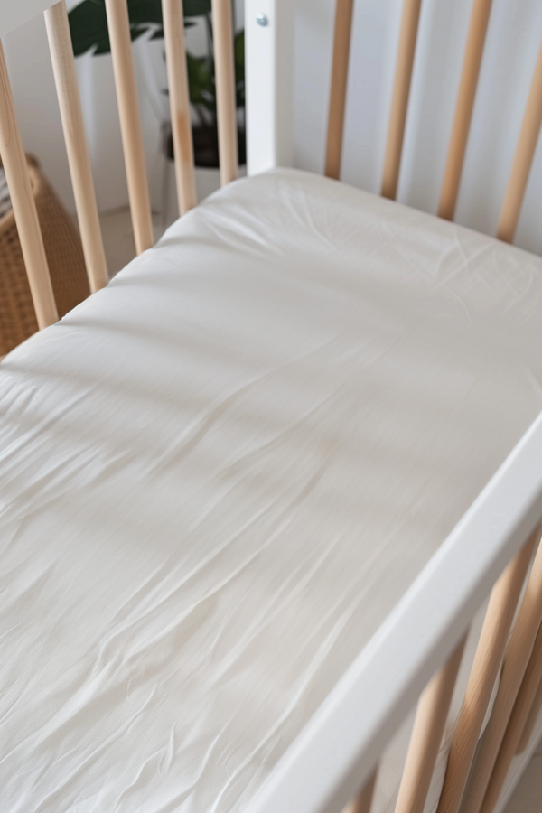 Linen Flat Sheet for baby Crib