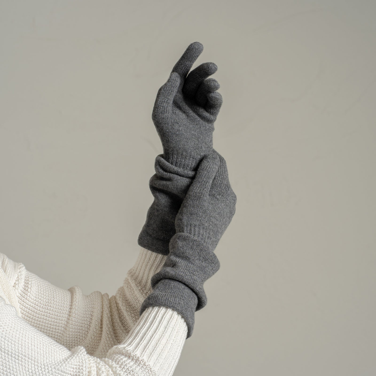 Women's Knit Long Gloves Merino & Cashmere