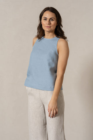 High Neck Top Nina - XS / Cloudy Blue