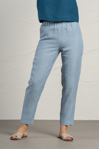 Pantalon en lin Dakota Bleu Nuageux - S / Bleu nuage