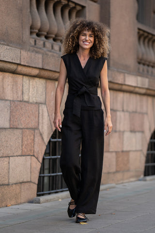 High Drape Pants Lotus - XS / Pure Black