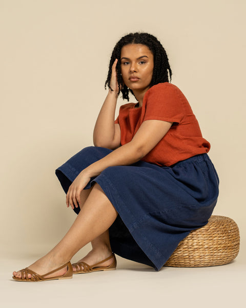 Midi Skirt Sophia storm blue