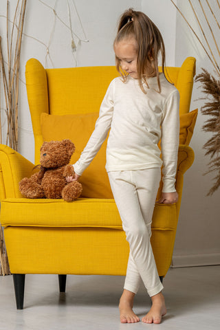 Kids' 160 Merino Pants Natural - 3-4Y / Natural