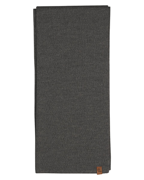 Women&#39;s Knit Scarf Merino Dark Gray