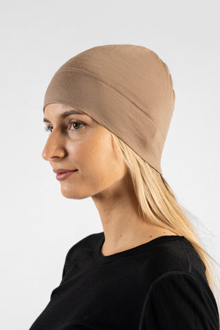 Women's 160gsm Merino Skull Cap - One Size / Beige
