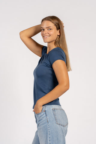 Women's 160 Merino Travel T-Shirt - XS / Denim