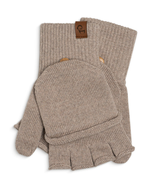 Packshot of menique premium convertible gloves in the color creamy beige in the white background