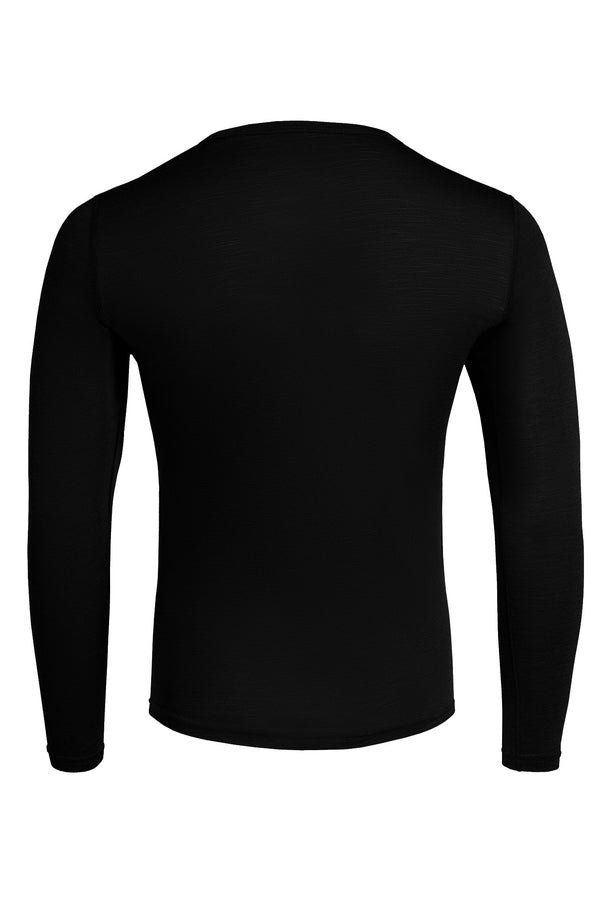 Men's 160 Thermal Long Sleeve Crew Black Back