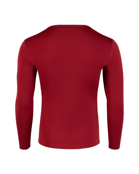 Men&#39;s 250 Thermal Long Sleeve Crew Royal Cherry Back