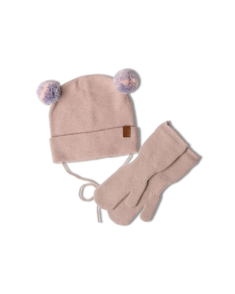 Knitted Baby Beanie &amp; Mitten&#39;s 2-Piece Set