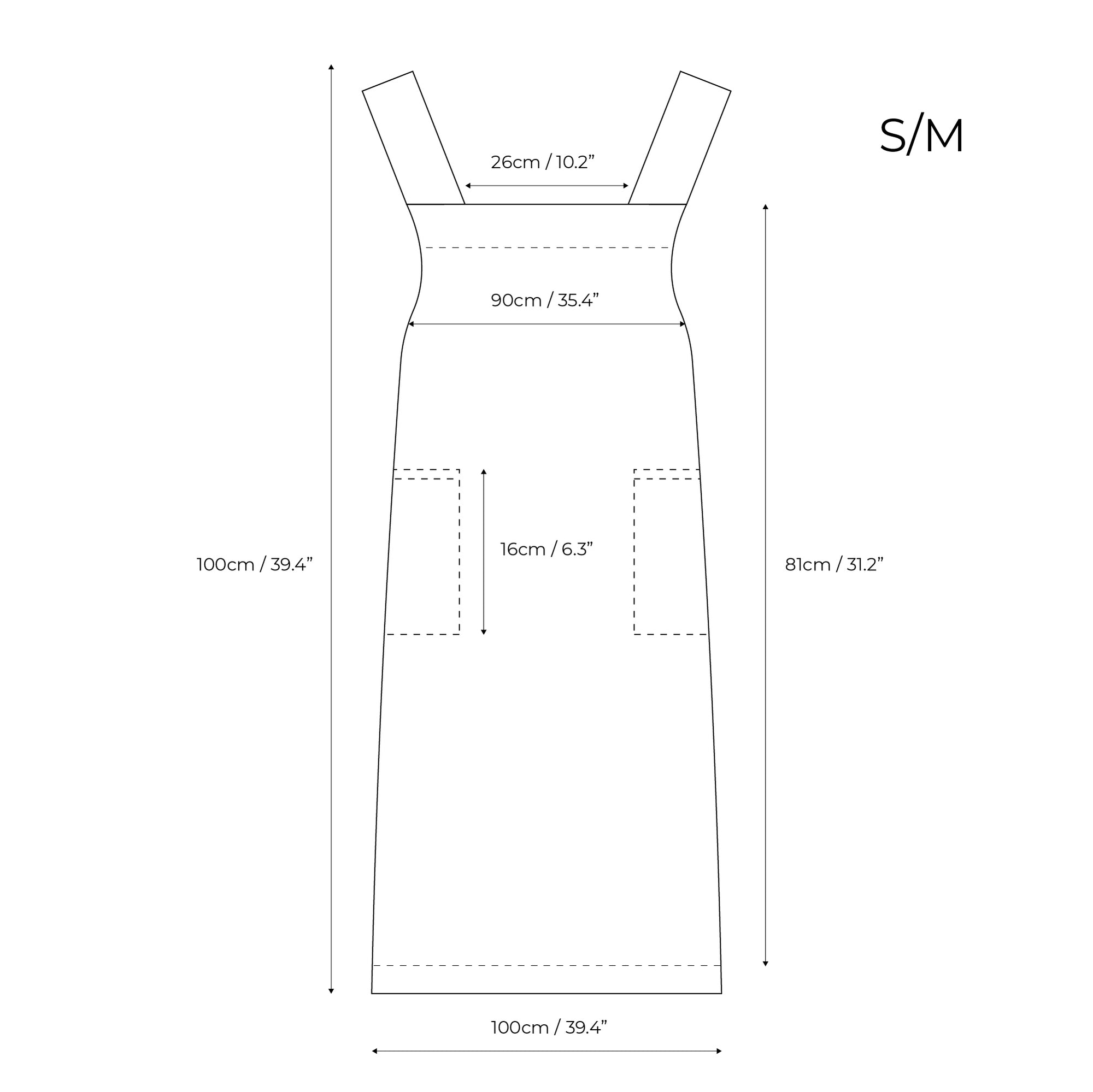 A person with fair skin and long reddish-brown hair stands smiling with closed eyes, gently holding a bundle of dried golden flowers to their chest. They are wearing a white short-sleeved linen shirt under a green check apron and a matching checkered headscarf tied under their chin. The background is a muted warm brown.