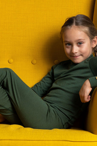 Baby's 160 Long Sleeve & Bottom 2-Piece - 6-12M / Dark Green