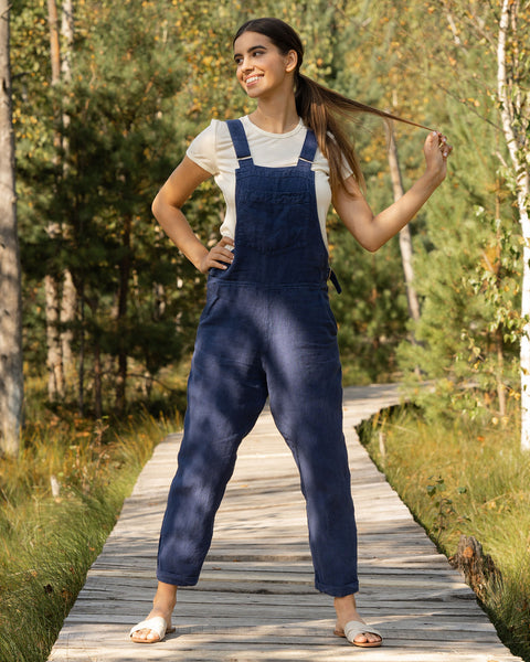 Linen Pinafore Jumpsuit Nicci