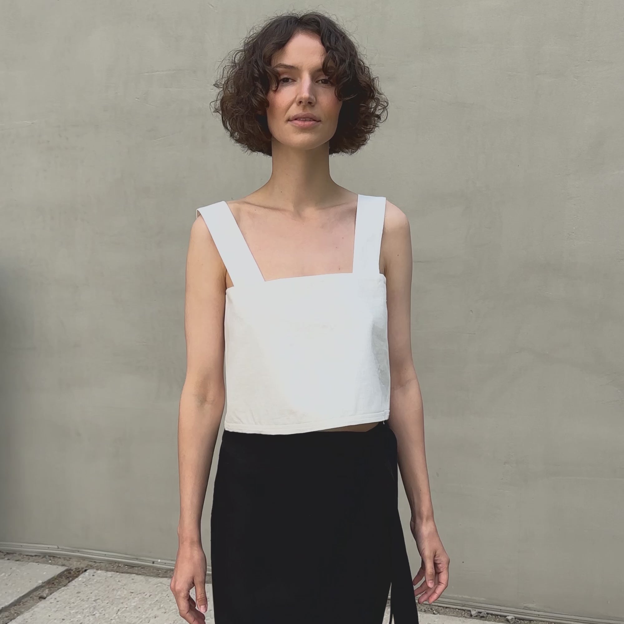 100% Linen Summer Crop Top Amiri