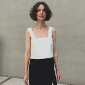 100% Linen Summer Crop Top Amiri