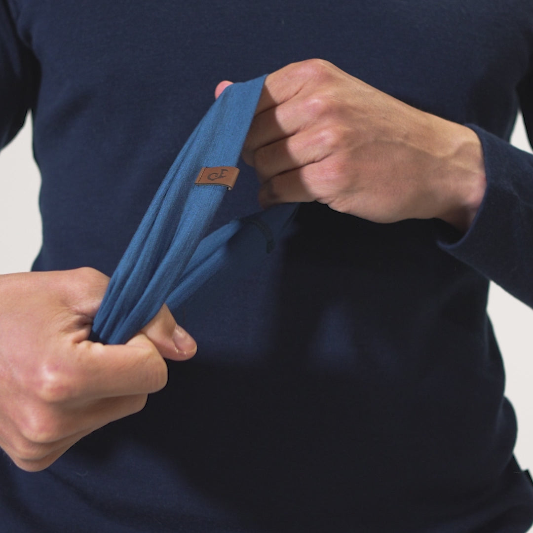 Bandeau unisexe en mérinos Denim