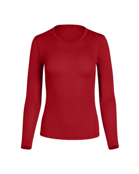 Women&#39;s 160 Thermal Long Sleeve Crew Royal Cherry