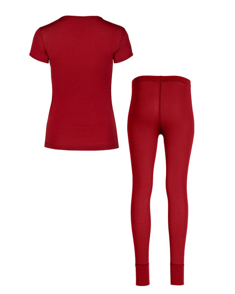 Packshot of womens short sleeve and leggings set