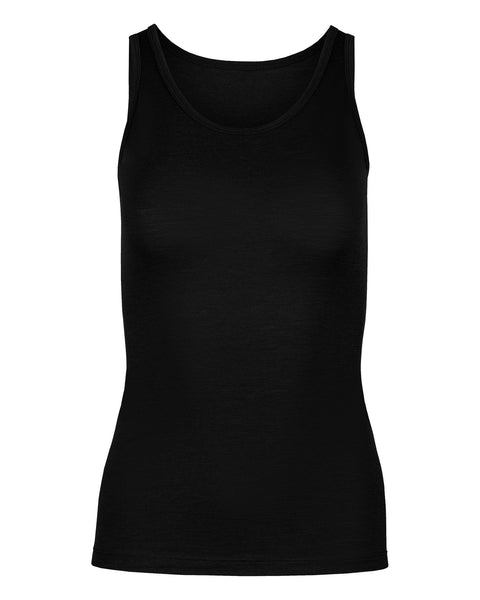 Women&#39;s Merino Tank Top Black Front