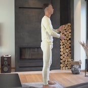 Men's 250 Merino 2-Piece Set of Long Sleeve & Bottom Rub Natural